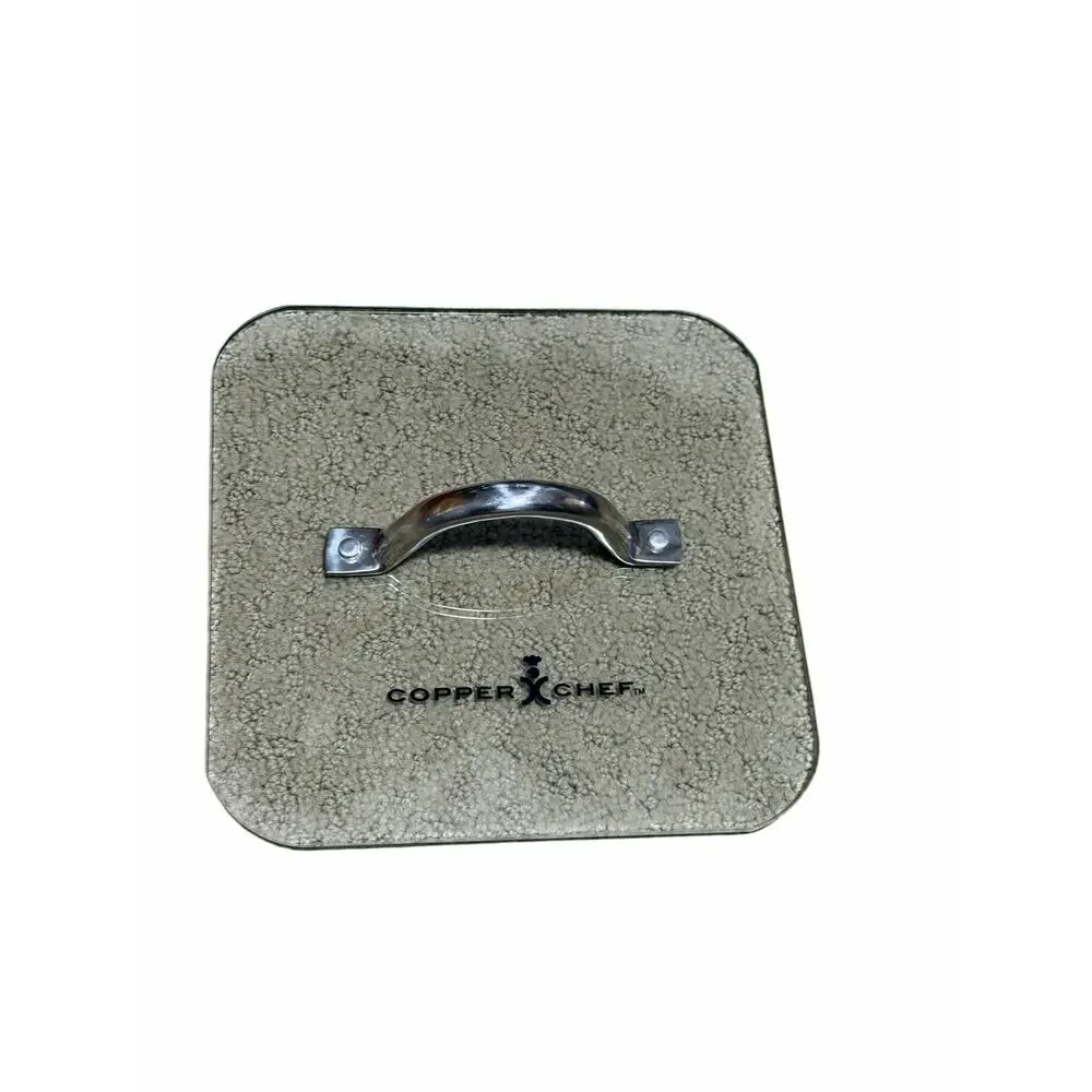 Copper Chef 9.5 Square Pot Lid Fry Basket Burger Press  Silicone Trivet Nonstick
